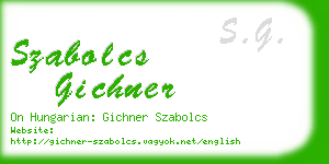 szabolcs gichner business card